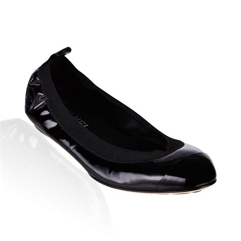 chanel elasticated black flats|Ballet flats .